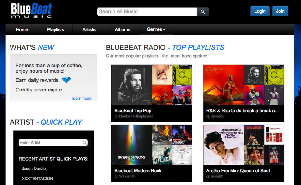 bluebeat music site